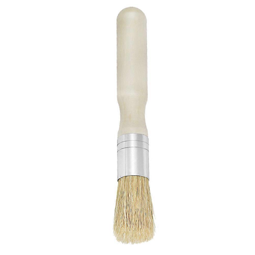 Round Head Acrylic Brush with Wooden Handle – Small Detail Painting Tool for Art, Stencil & DIY Crafts, Comfortable Grip for Oil & Watercolor