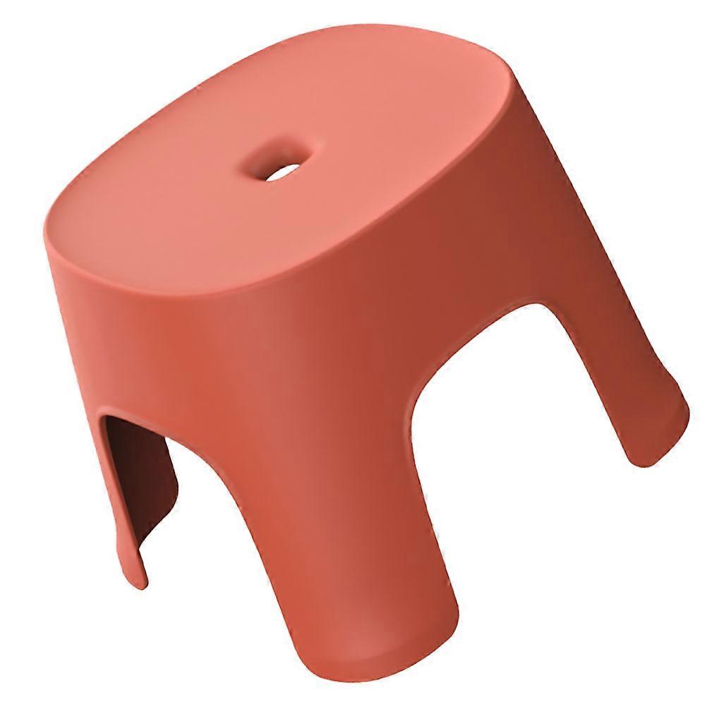 Children's Lightweight Plastic Stool For Home Use In Red Color Anti-Slip Functionality 1Set