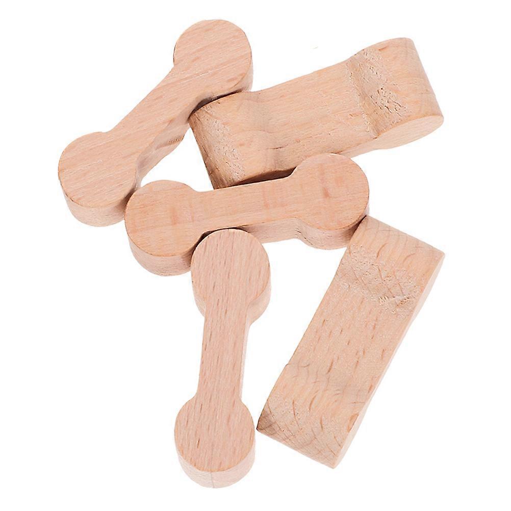 5pcs Wooden Train Track Connectors for Model Railway Building – Lightweight & Easy to Install Railway Accessories