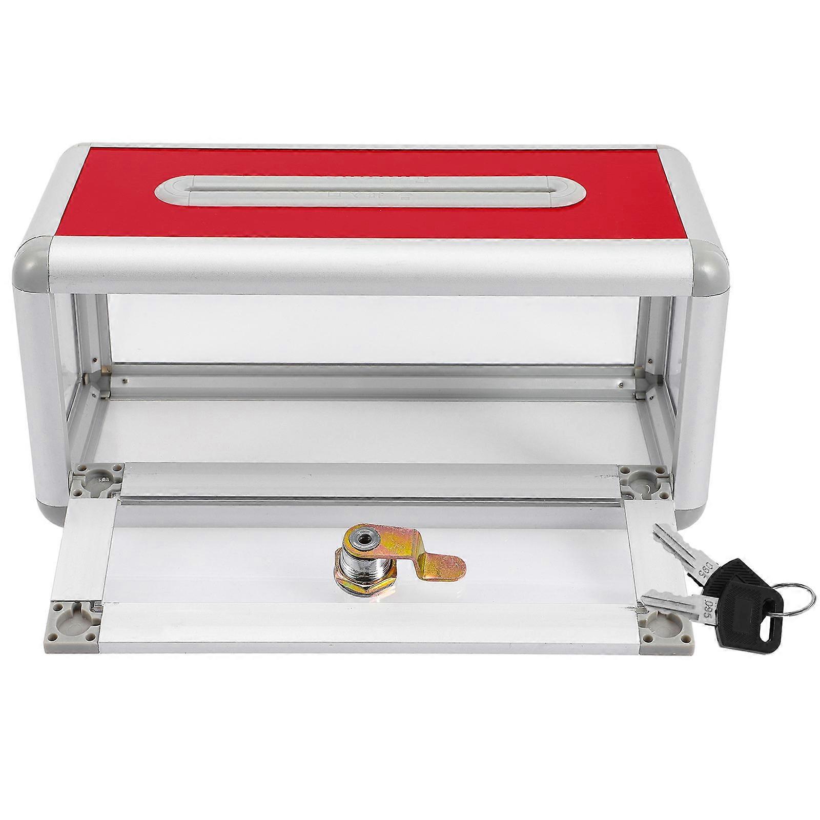 Here's a polished product description based on your input:
**Business Card Holder Box with Lock – Multi Functional Office Accessory**
Enhance