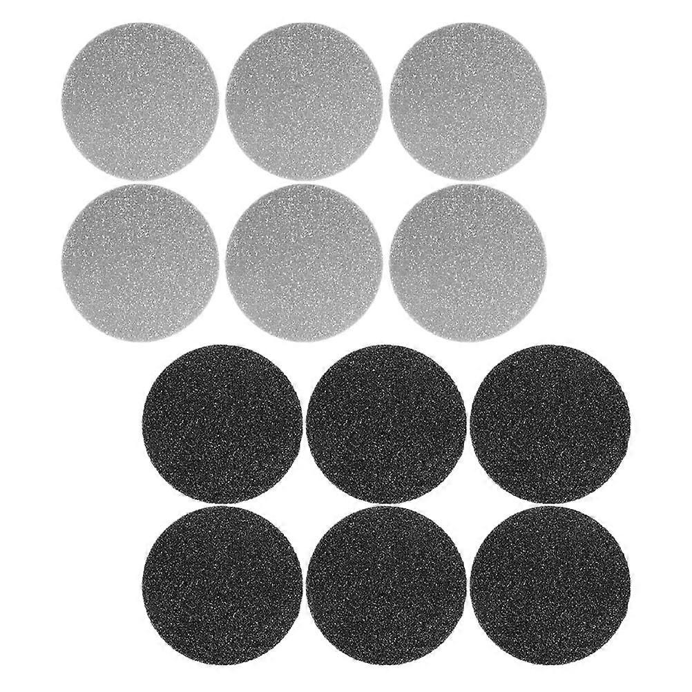 Pedicure Tool Heads Assorted Color Made of Stone for Caring Use at Home 12pcs
