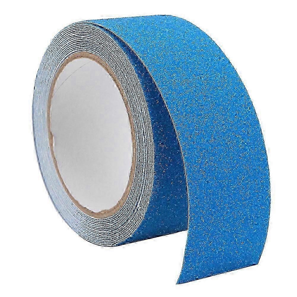 Quartz Sand Non slip Tape Floor Stair Step Anti Slip Safety PVC Tape Adhesive 5m (Blue)