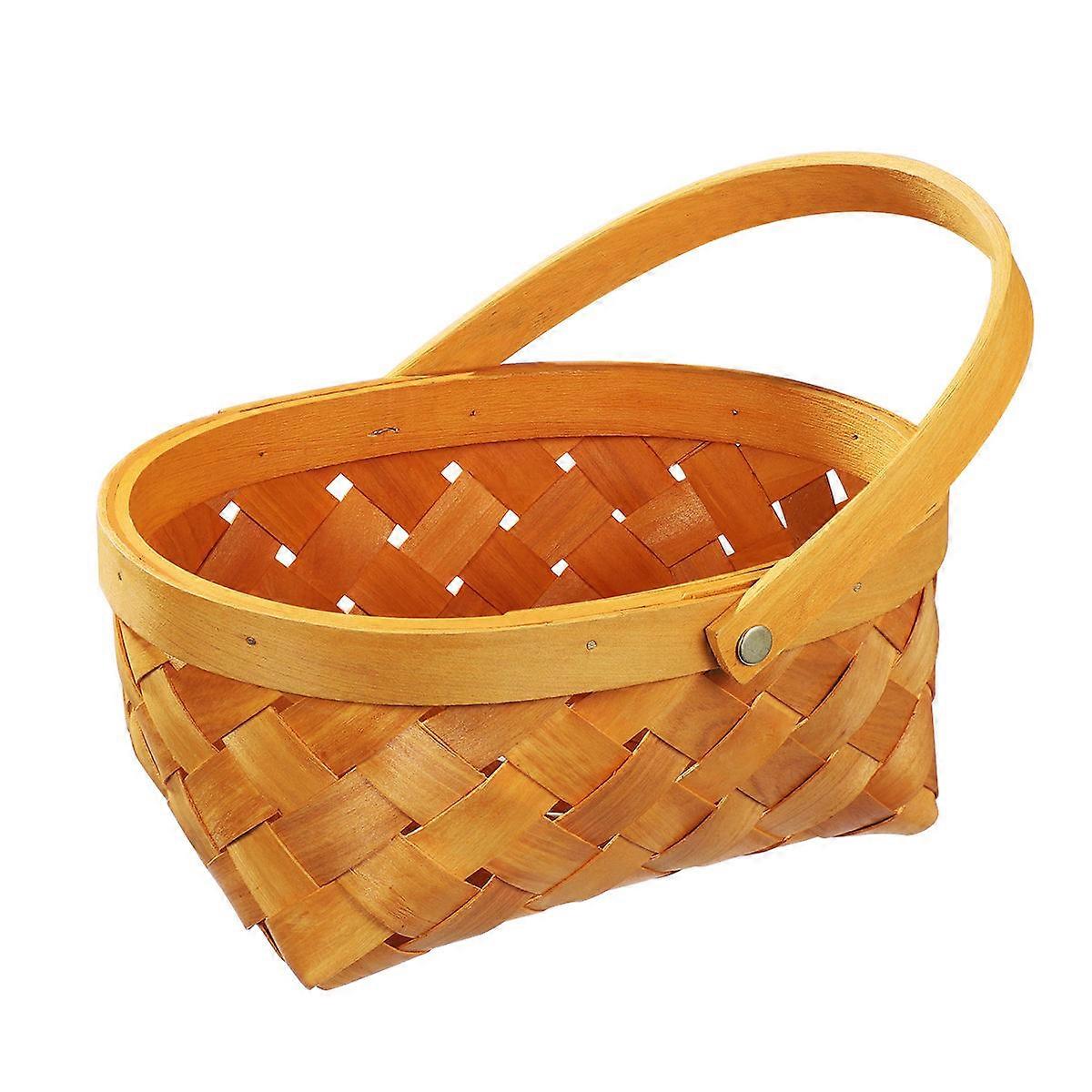 Bamboo Basket, Elegant Woven Design for Office and Restaurant Decor