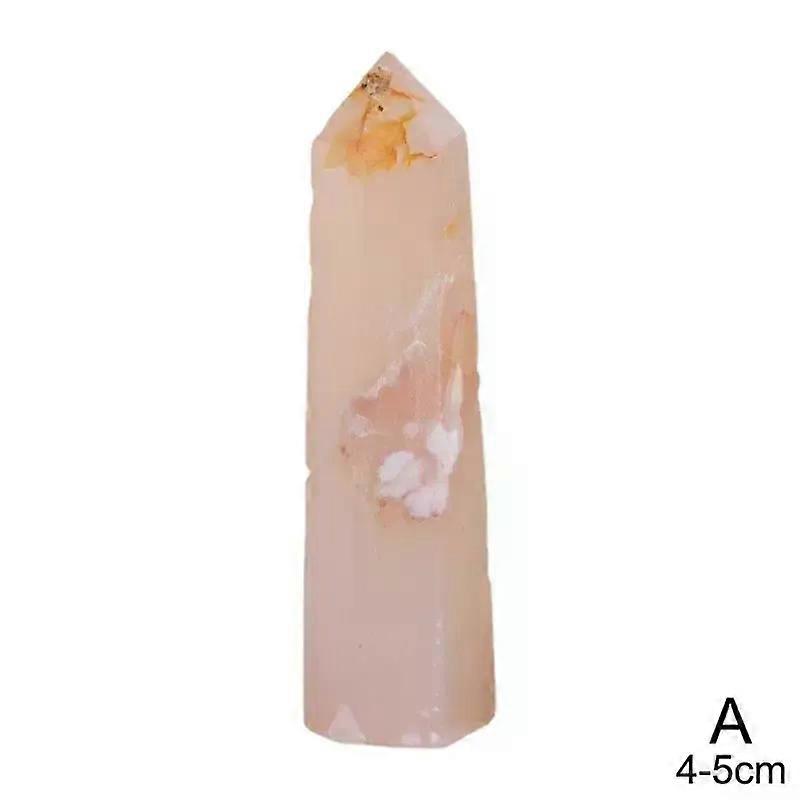 Agate Natural Crystal Column Hexagonal Prisms Quartz Point Healing Stone Bellisk Wand Stone Tower Home Decor Ornaments