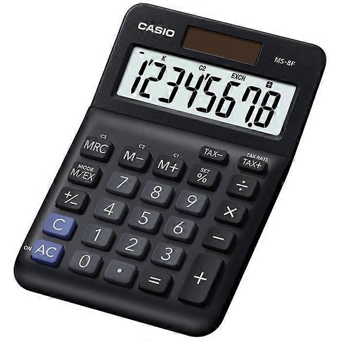 Casio MS-8F Kalkulator biurkowy Wyświetlacz: 8 zasilany bateryjnie, zasilany energią słoneczną (szer. x wys. x gł.) 101 x 148.5 x 27.6 mm
