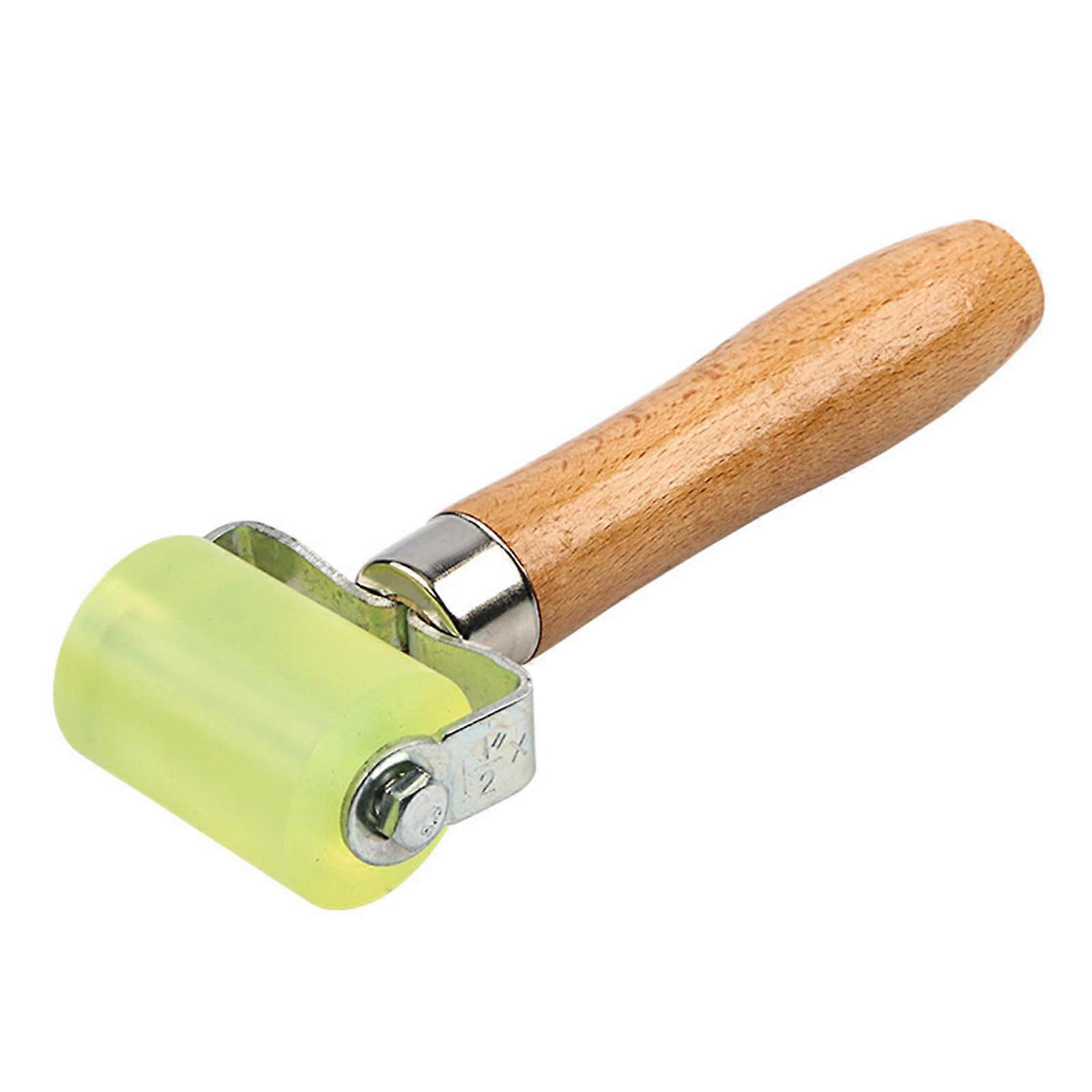 Heatresistant 48mm rubber seam roller suitable for wallpaper edges, sealing and welding, wooden handle, crafting and edge processing, sealing roller