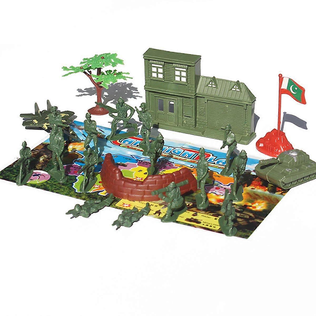 Assorted Color 21Pcs Military Plastic Soldiers Figures Designed For Kids Imaginative Play And Learning Military Knowledge
