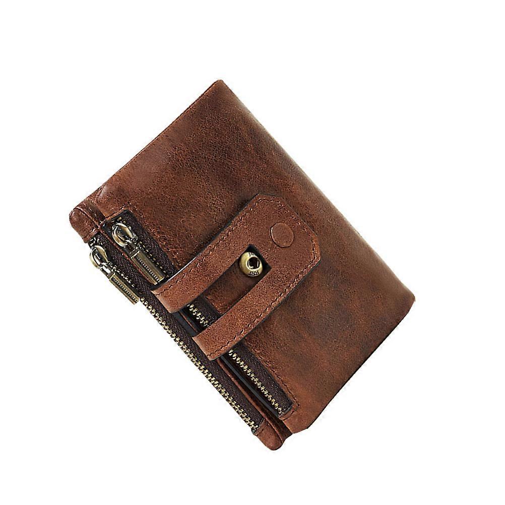 Genuine Coffee Color Men's Fashion Wallet with RFID Blocking for and Cash Storage