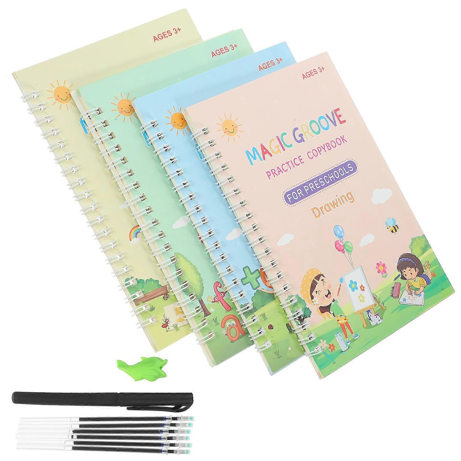 Handwriting Books For Children 1 Set Grooved Writing Practice Book Assorted Color For Home Practice Activities