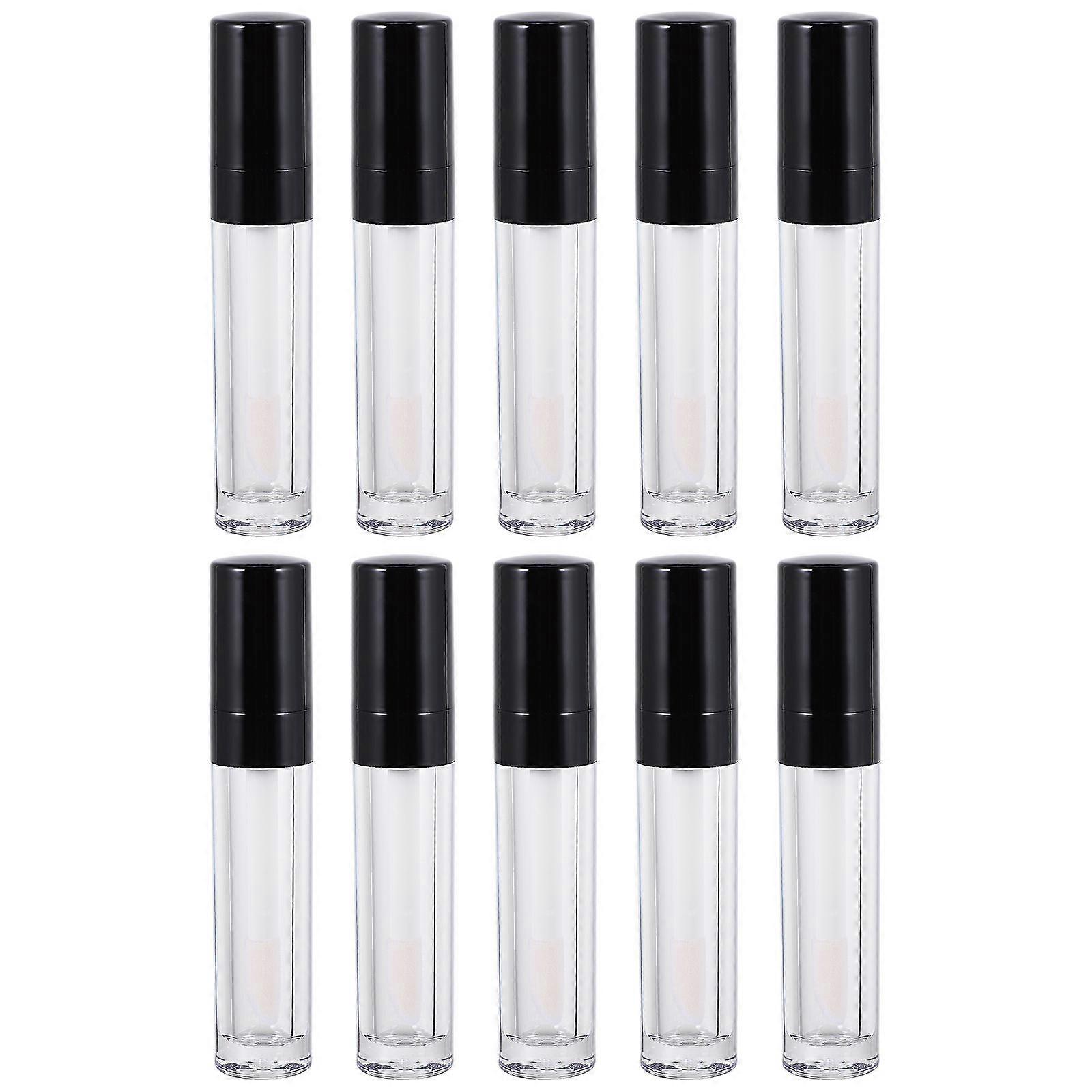 Black Refillable Lip Oil Sample Bottle for Easy Carry 10Pcs Pack