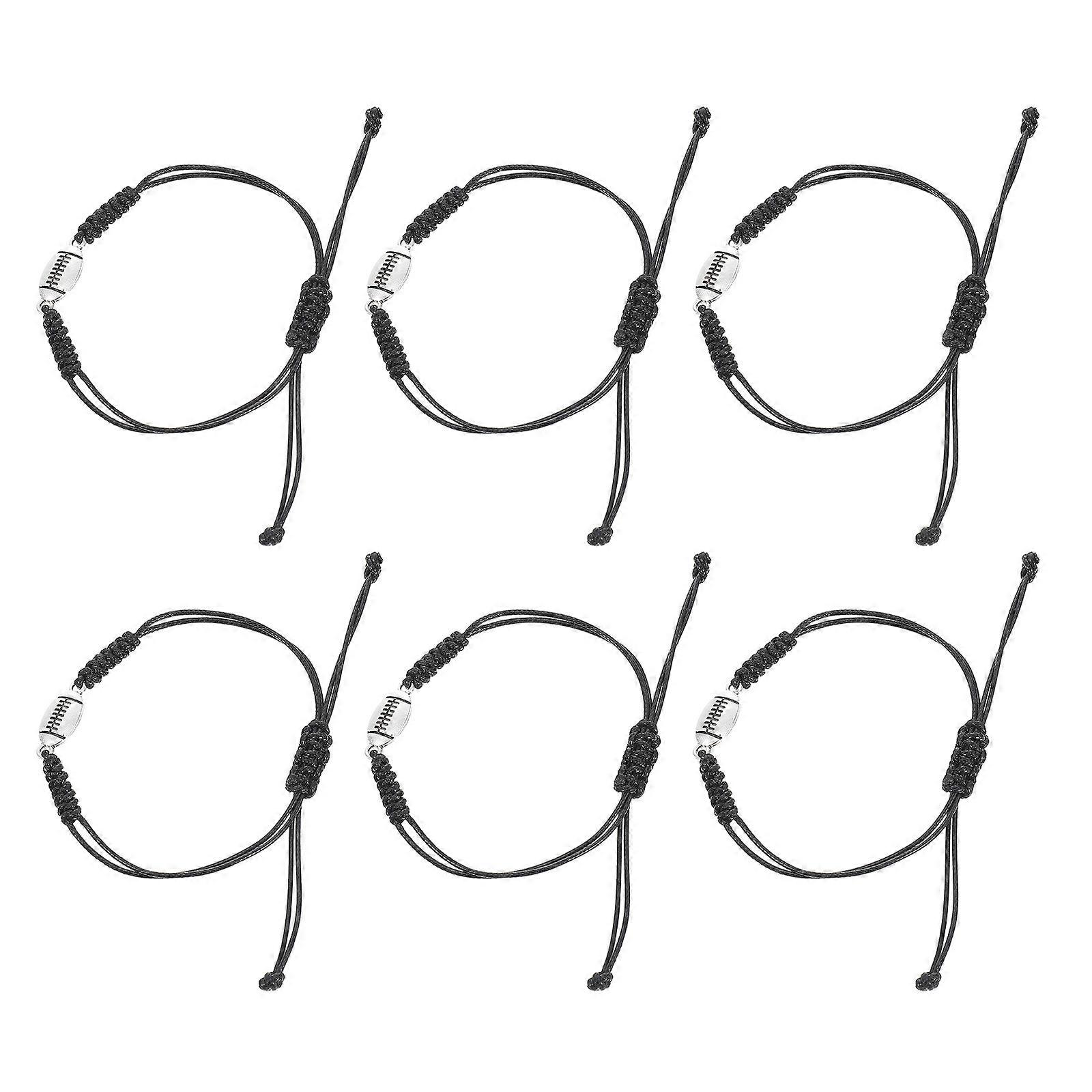 Fashionable Braided Bracelets For Boys And Girls 7X7X0.2CM Elastic 6Pcs