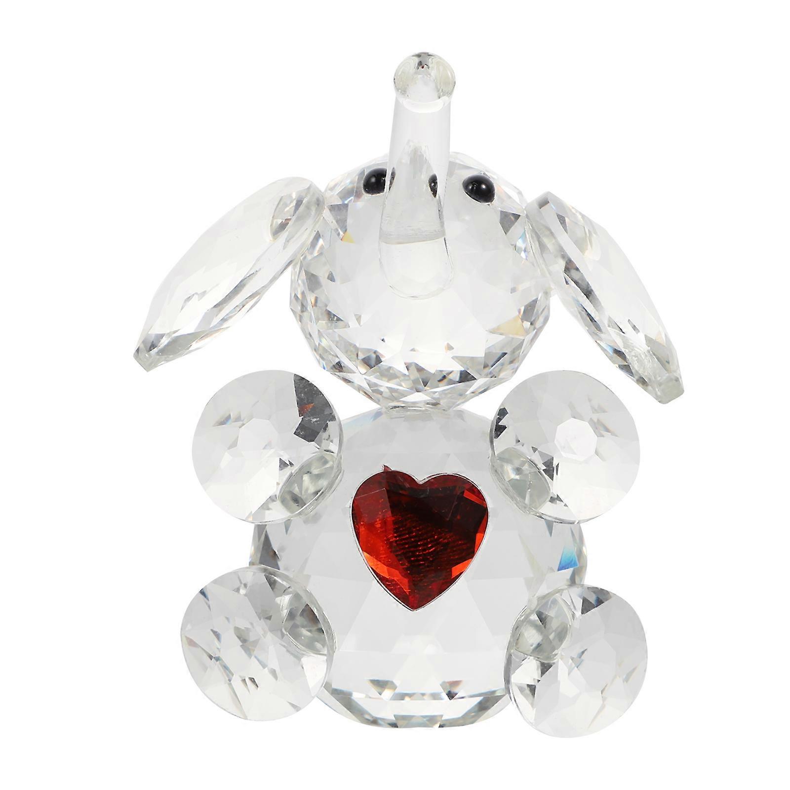 Glass Crafts 1Pack Assorted Color Elephant Shape Tabletop Ornament For Office Restaurant Homeowners