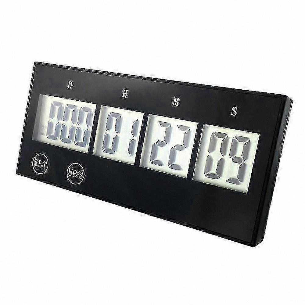 999-Day Retirement Countdown Timer, Black Digital Clock with Up to 999 Days Display