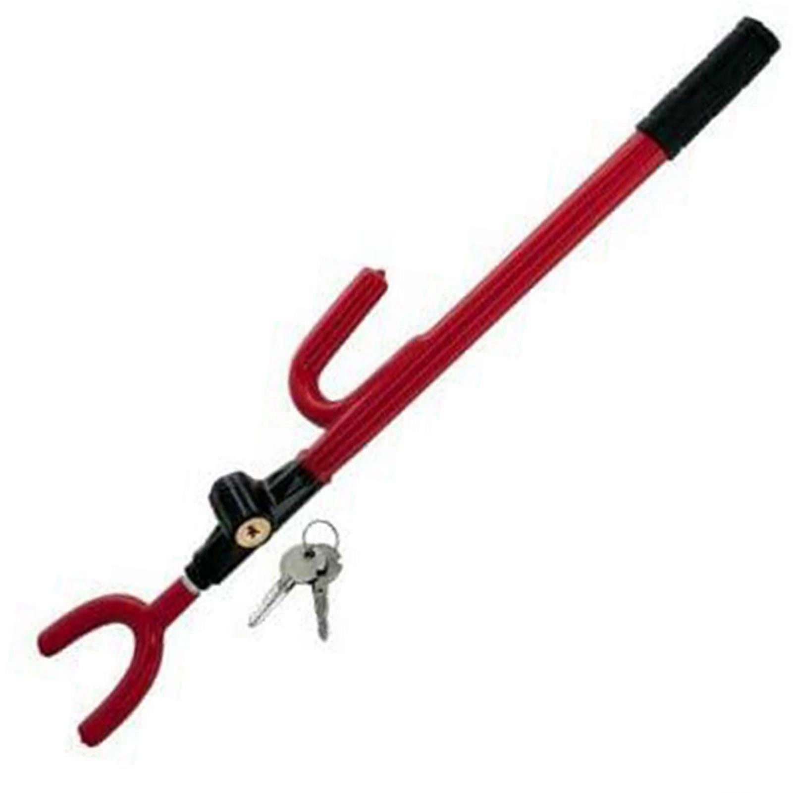 Heavy Duty Car Steering Wheel Anti-Theft Lock Adjustable Retractable Security Device for Most Vehicle Types