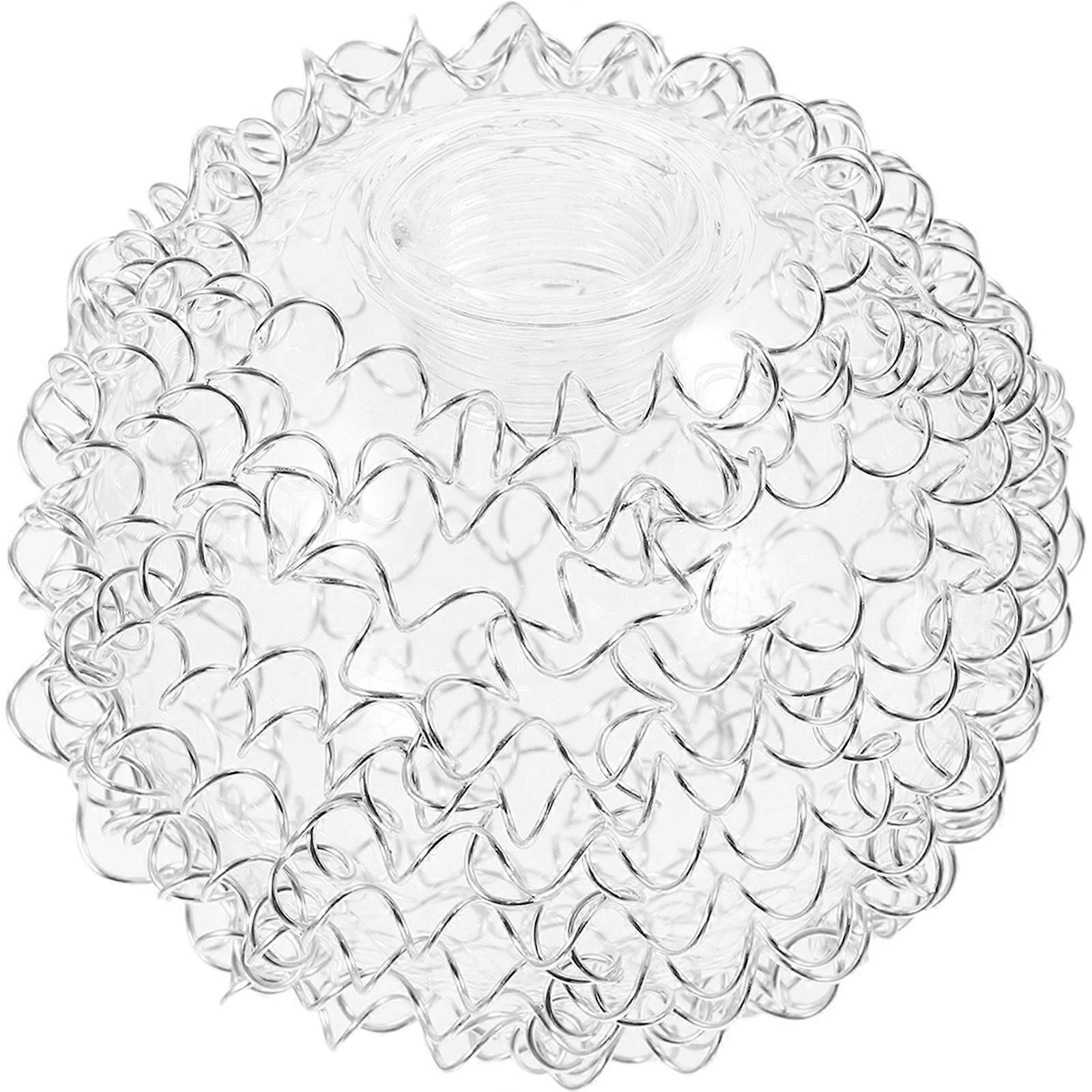 Abat-jour globe en verre, couvercle en fil d'aluminium