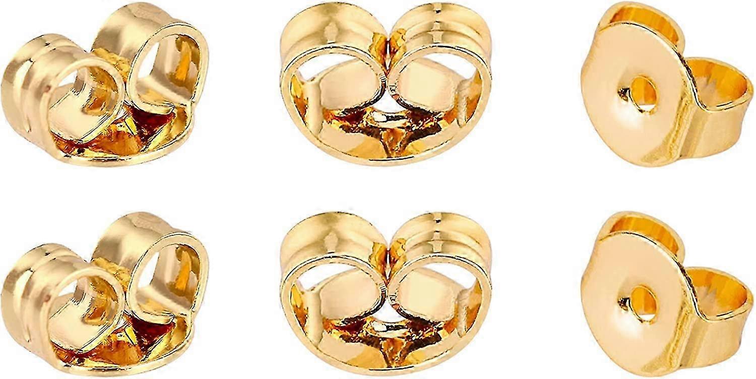 Gold Earring Back Stoppers, a Secure Ear Locking Replacement for Stud Earrings.
