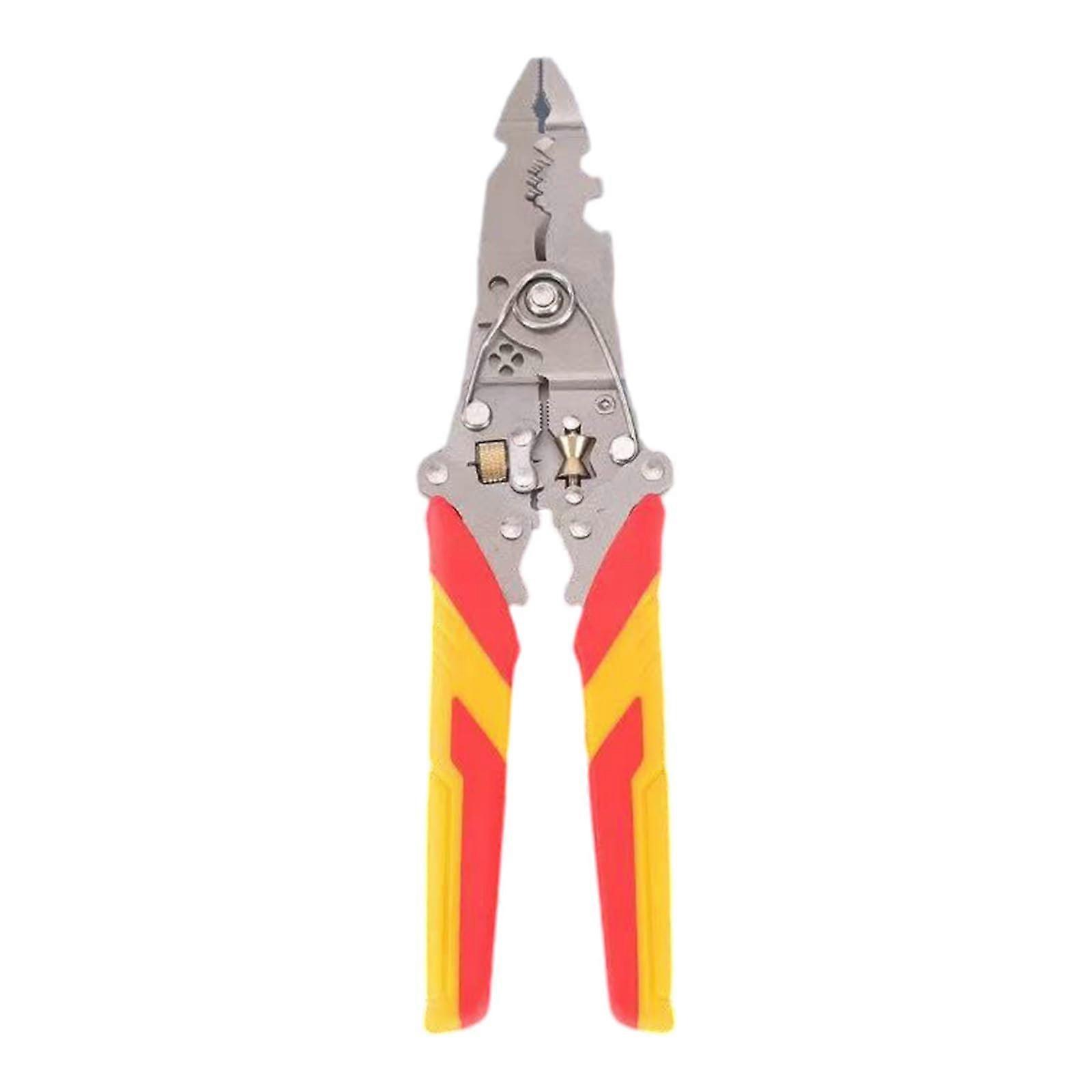 Multifunctional 15 in 1 Wire Stripping Tool Cable Cutter with Adjustable Wheel and Foldable Design for Easy Portability Electrician's Wire Stripper