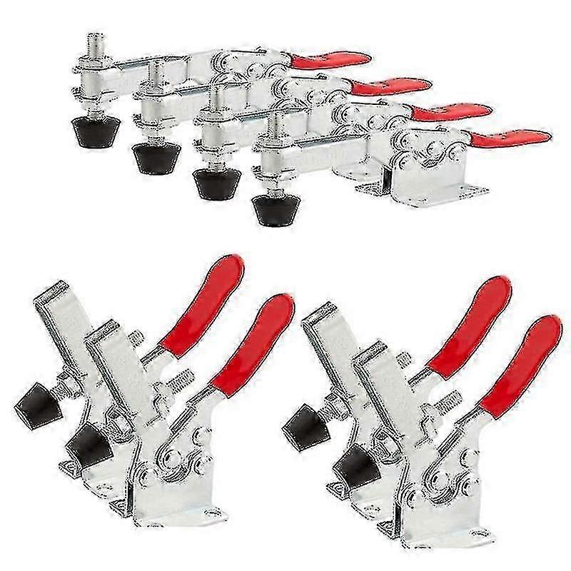 8er Pack 201b Kniehebelklemme, Handwerkzeug-Schnellspanner, horizontaler Hochleistungs-Schnellspanner