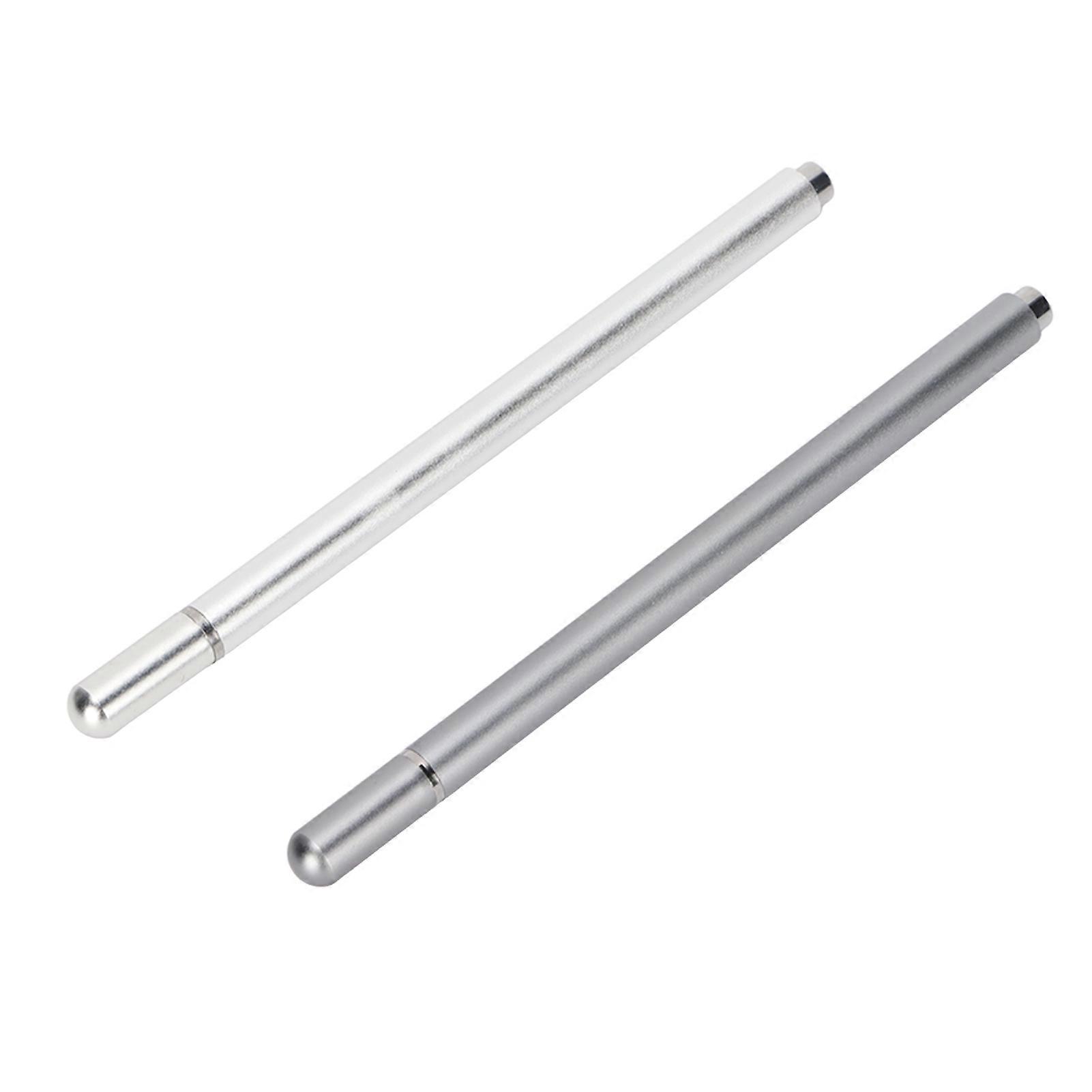2Pcs Stylus Pens High Sensitivity Accuracy Comfortable Grip Multiple Colors Stylus Touch Screen Pen for Tablet PhoneSilver Gray 