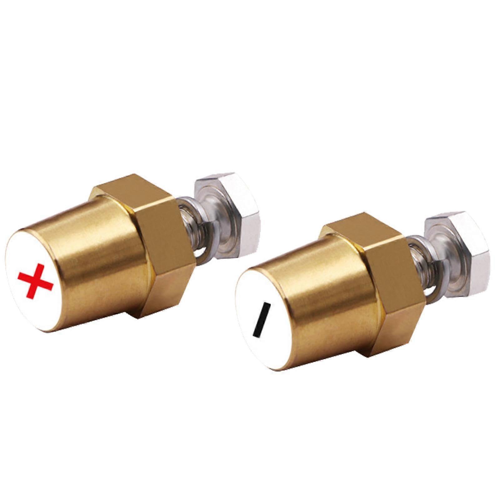 Car Battery Side Post Charging Port Connector, 3/8-16 Solid Brass Terminal Extensions, Compatible with Standard Side Post Batteries