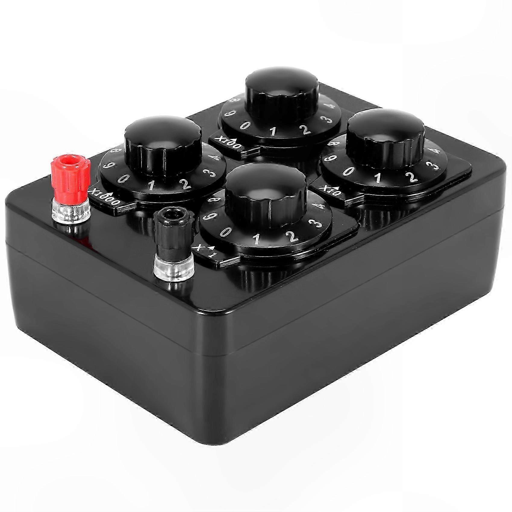 Precision Decade Resistor Box, 0-9999 Ohm Adjustable Teaching Tool for Electrical Experiments