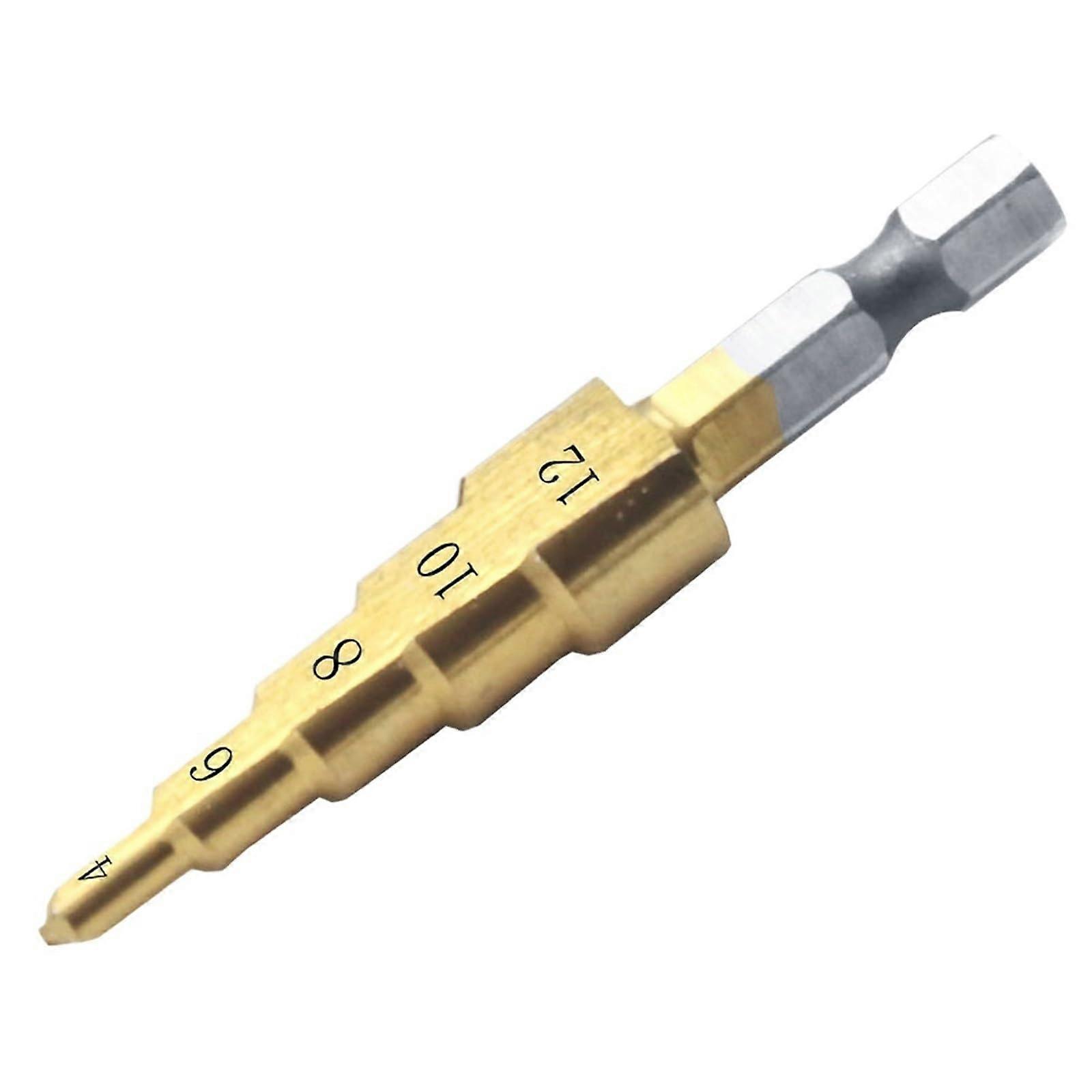 4-12/4-20/4-32 Mm HSS Titanium Step Drill For Metal And Wood, Tapered High-Speed Drill Bit Set, Small