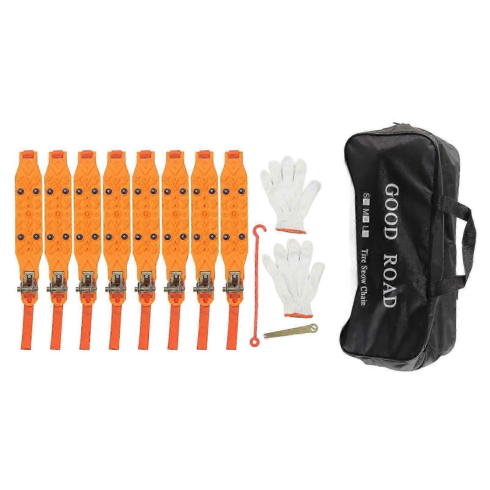 Pcs Snow Chains Yellow Anti Slip Emergency Traction Tire Safety Chains for