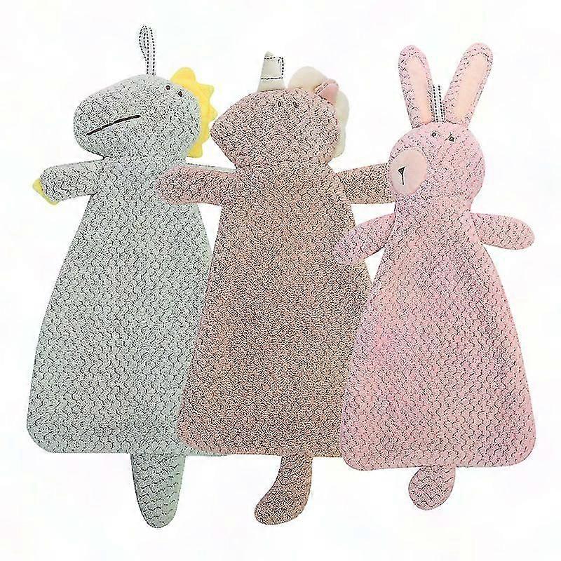 3 Pack Quick Dry Hand Towels with Hanging Loop - Soft & Absorbent Microfiber Towels