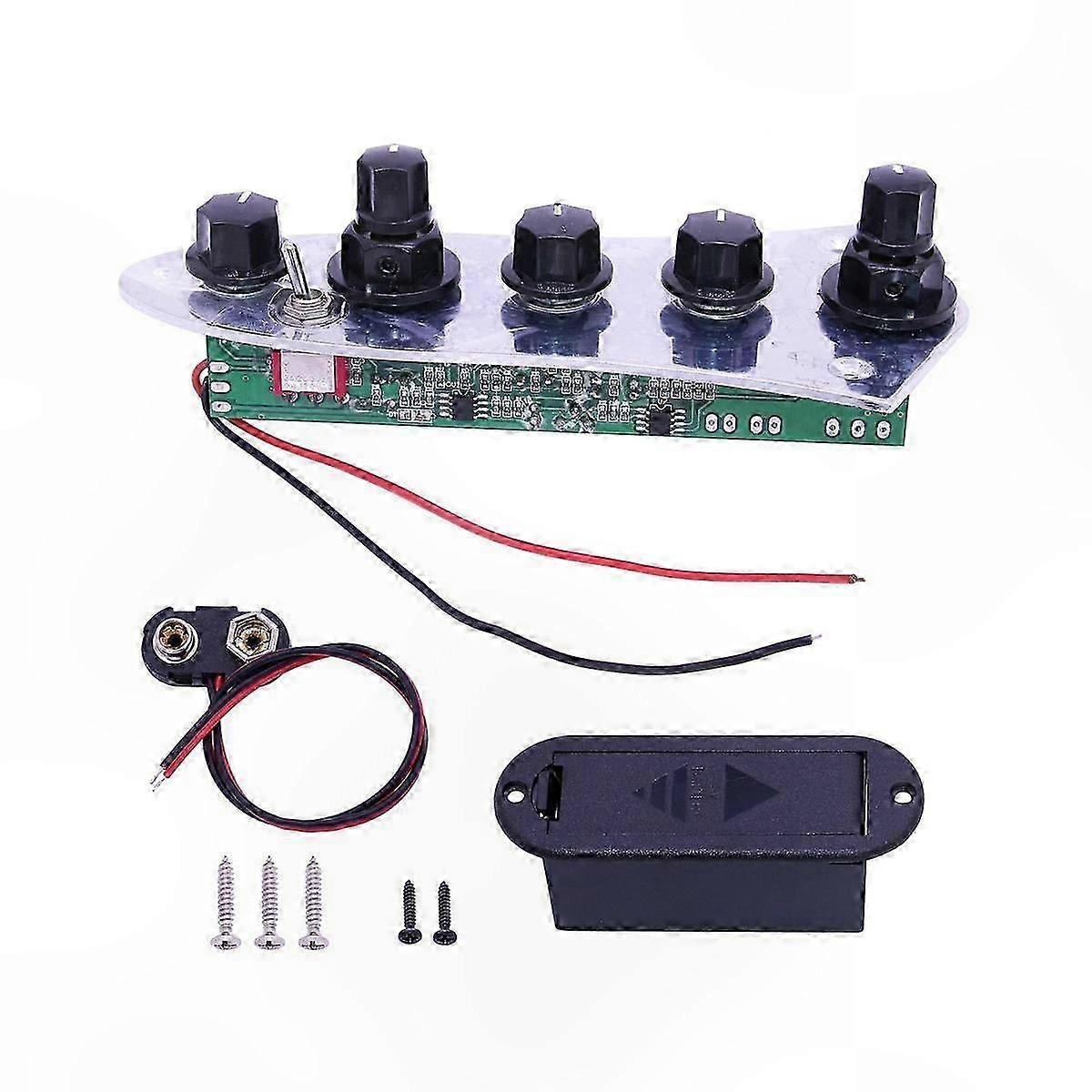 4/5 String Bass Guitar Control Plate with 5 Jazz JB Wired Components