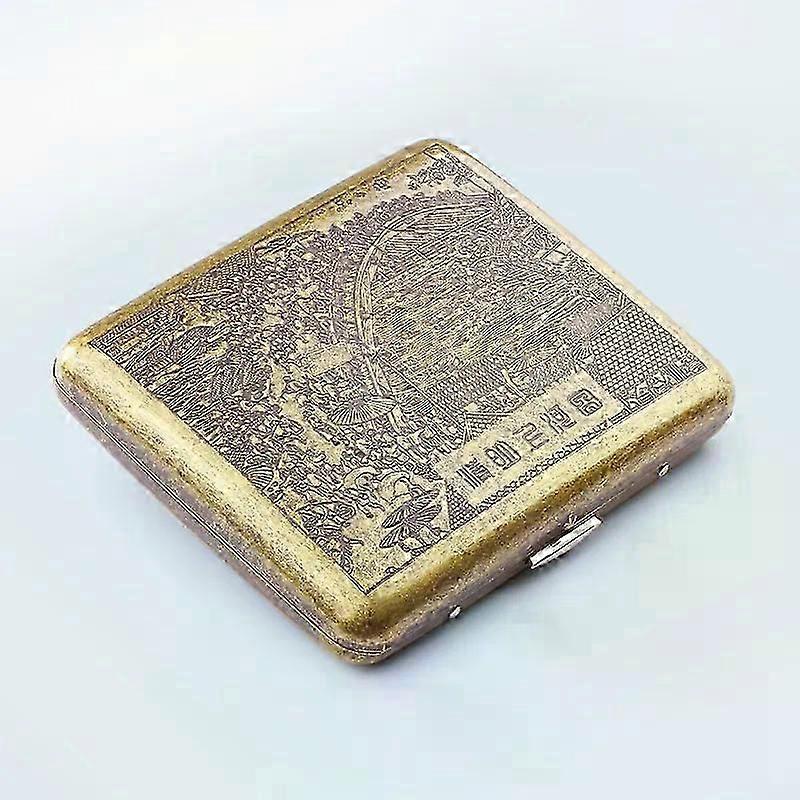Ultra-Thin Retro Cigarette Case for 20 Cigarettes