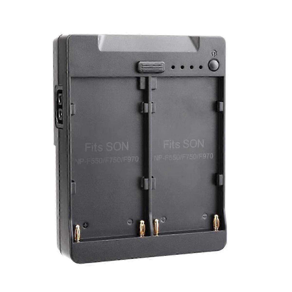 Dual NP-F550/750/970 NP-F Series Battery to V-Mount Lock Power Supply Converter Plate for Kit Monitors LED Light