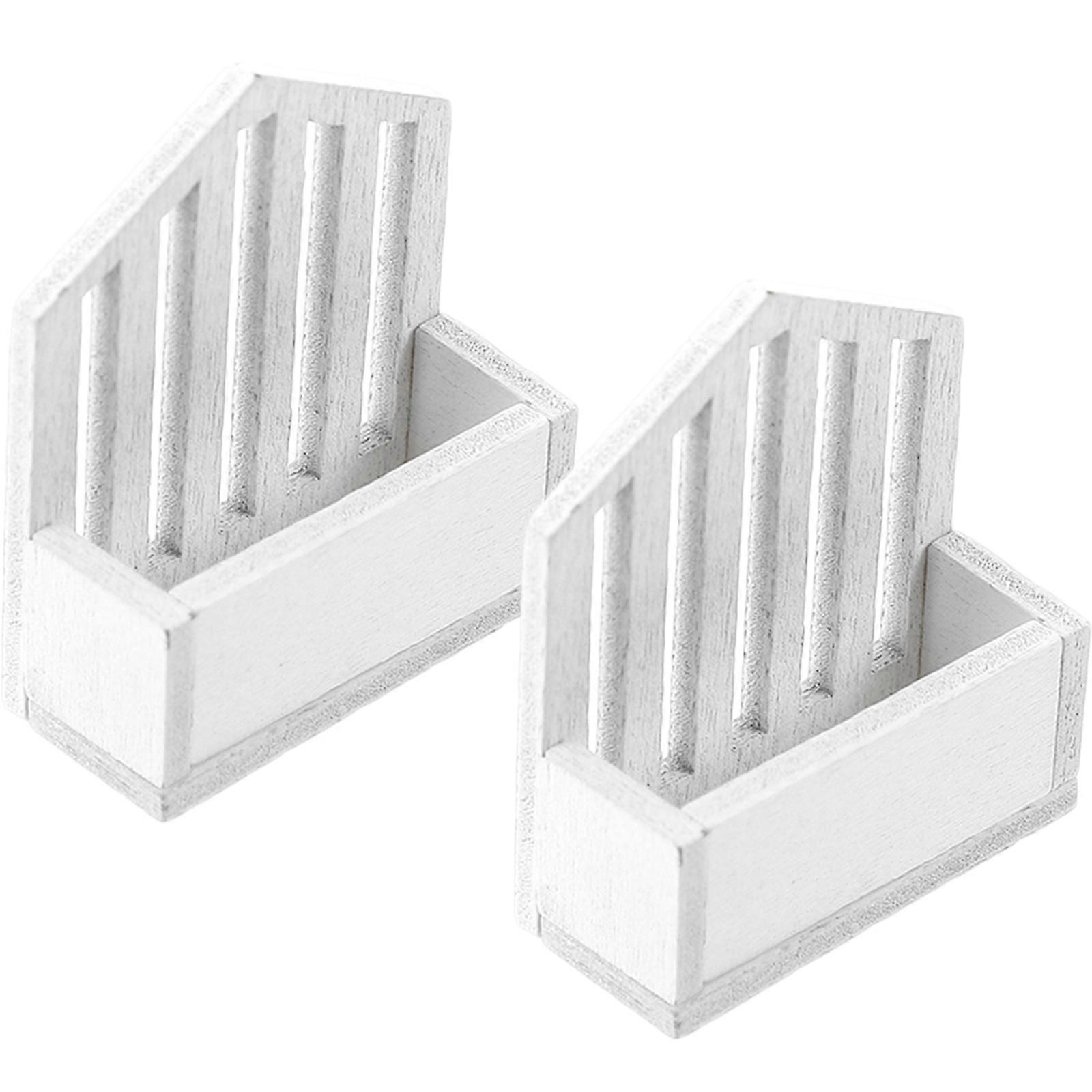 Micro Miniature Dollhouse Wall Shelf for Decor 2Pcs Wood Furniture Ornament