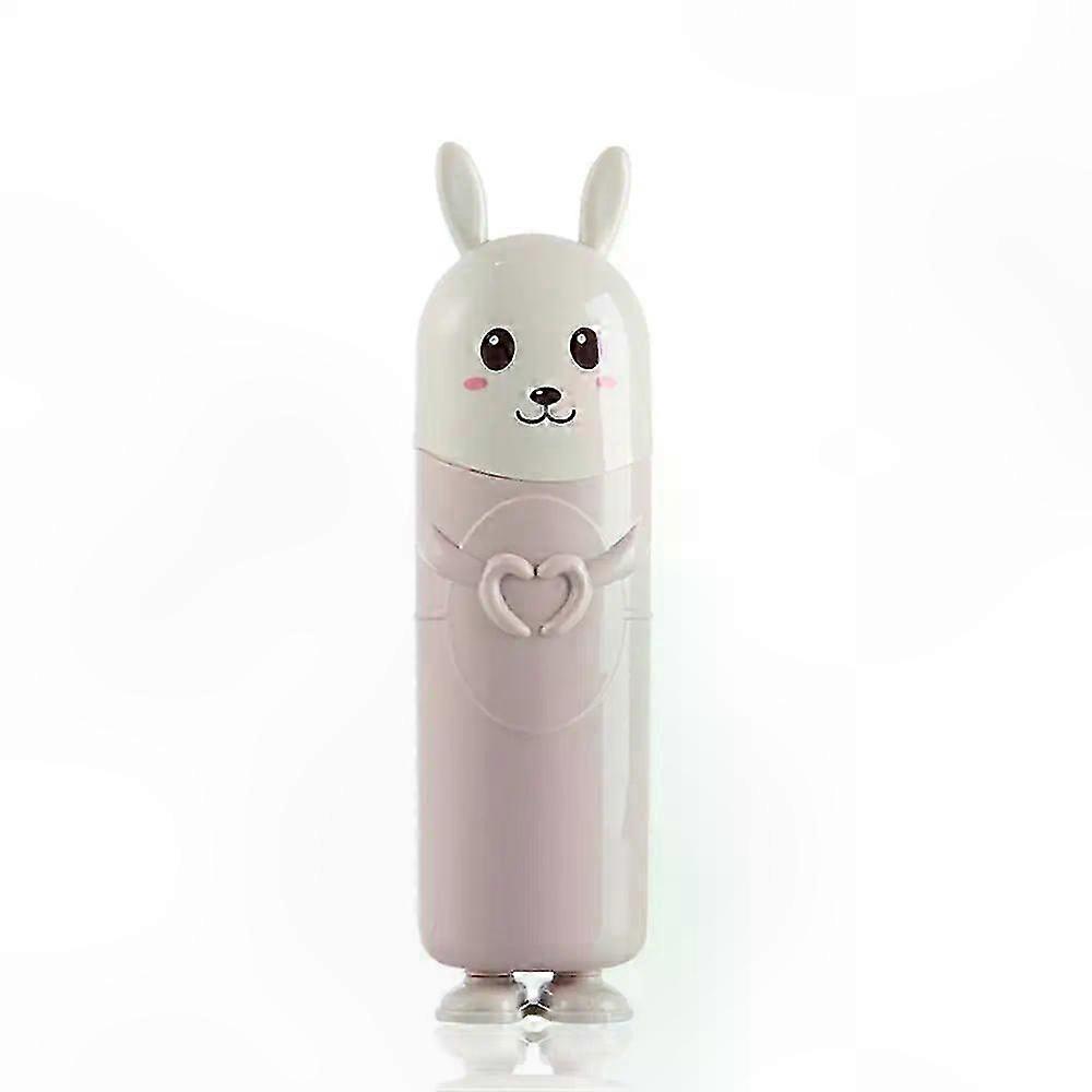 Cute Rabbit Portable Toothbrush and Toothpaste Holder for Travel Storage Box Plastic Organizer Container