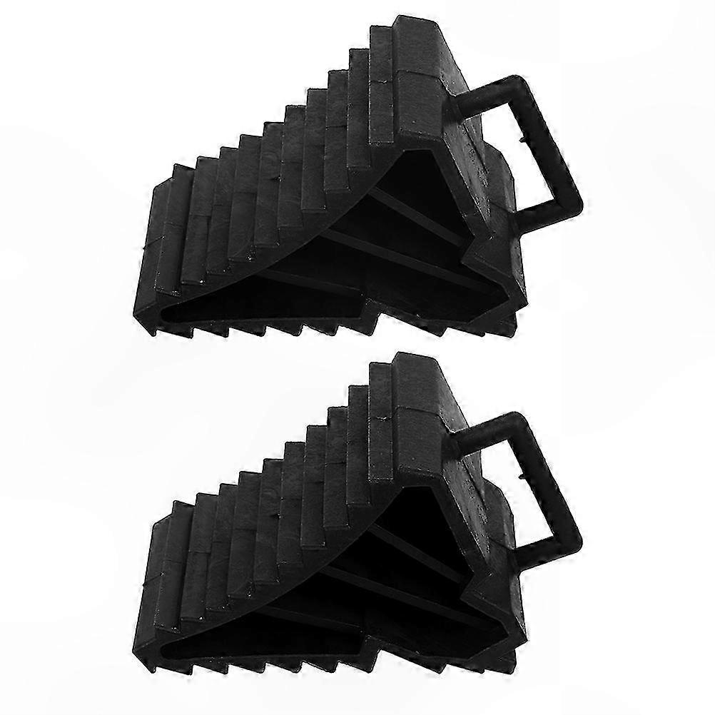Heavy Duty Non-Slip Wheel Chocks for RV, Boat, Trailer - 18x10x10cm, Set of 2