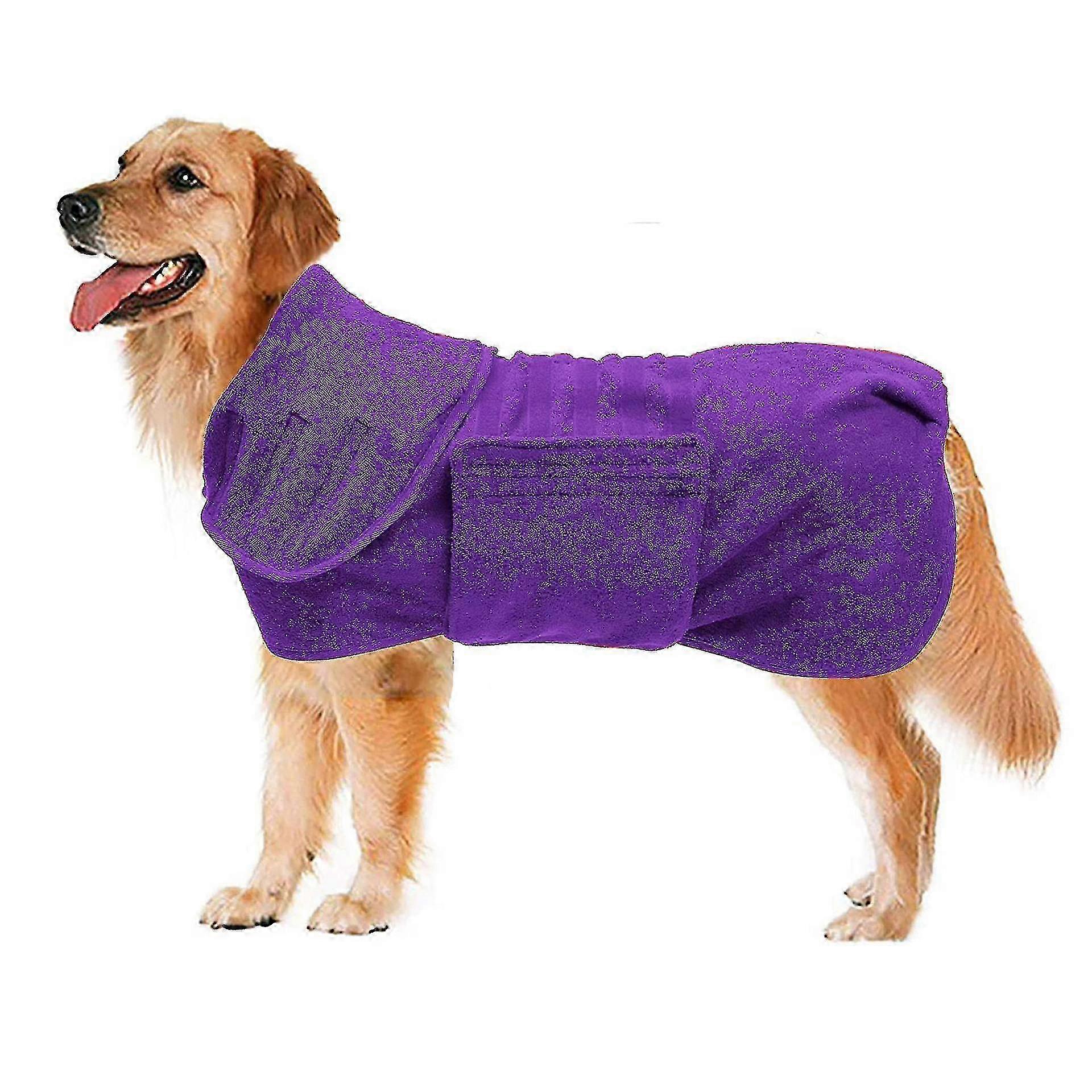 Dog Drying Coat Drying Quick Pet Bag Towel Absorbent Cat Bathrobe T...