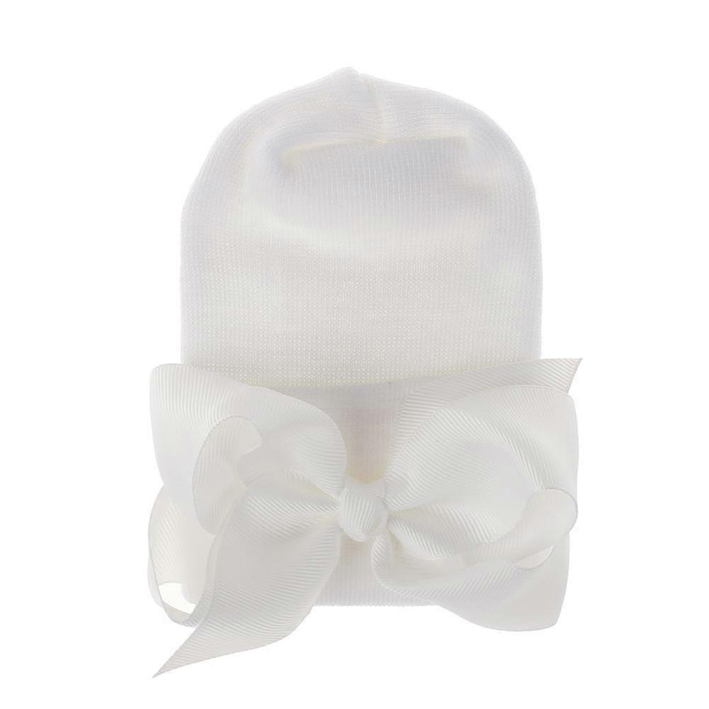 Baby hat, suitable for 0 - 6 months, double-layer thickened with bowknot