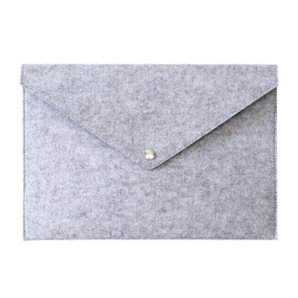 Felt File Folders Portable Paper Organizer Felt Holder Document Carrier Bag Case Letter Size Briefcase Expanding Envelope Handbag with Button for Offi