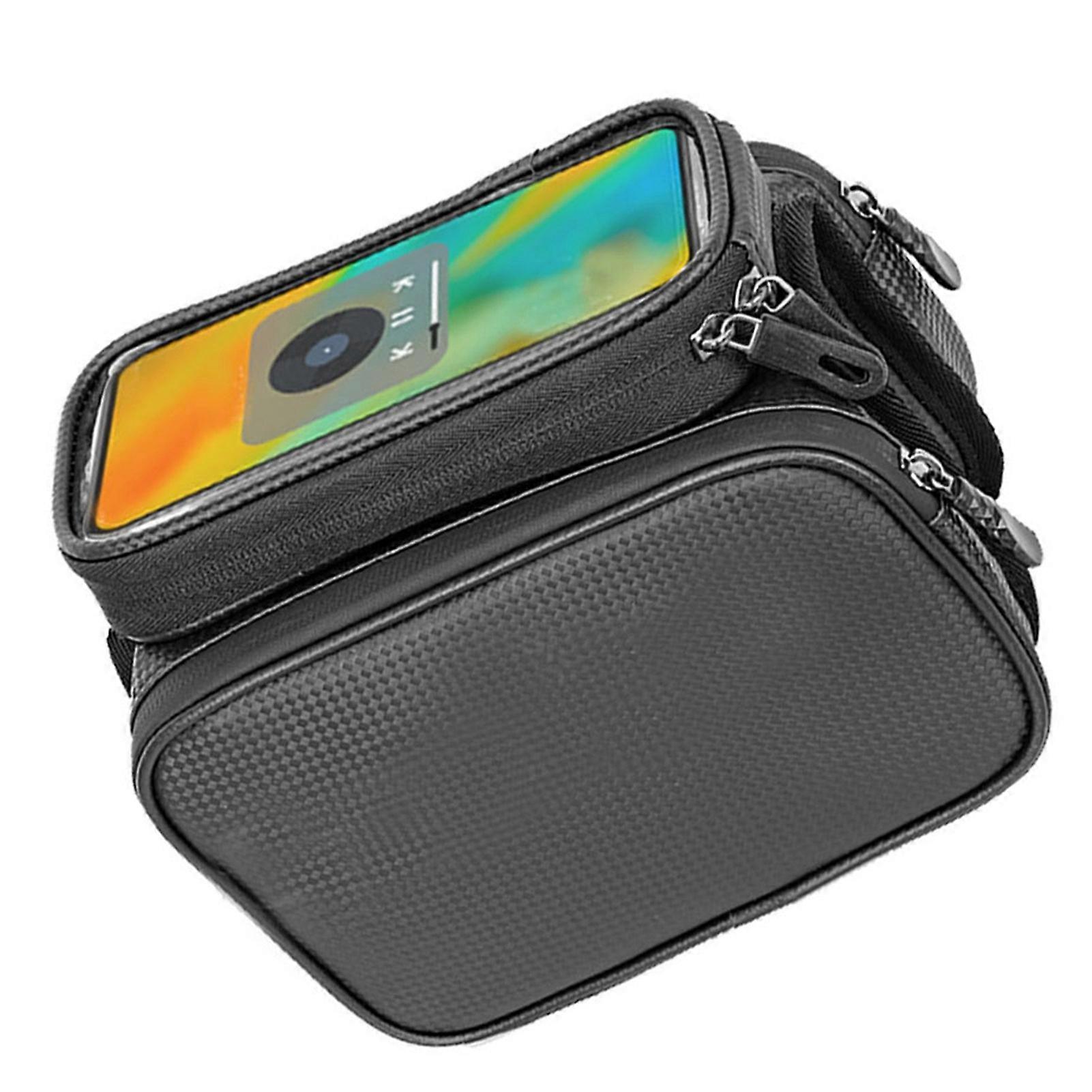 Cycling Phone Front Frame Bag Large 7.2 Inch Waterproof Touch Control