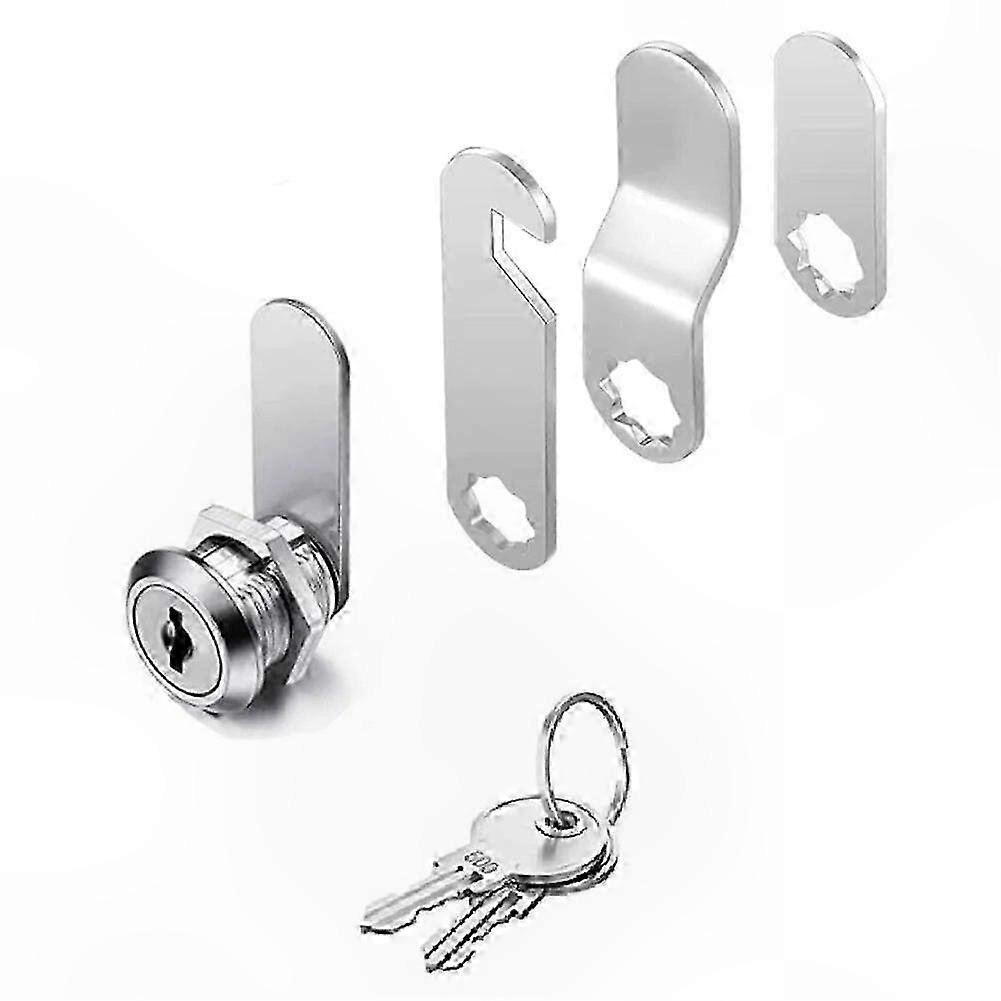 Zinc Alloy Cam Lock Set with 2 Keys for Cabinet Door Drawer Mailbox Cupboard Locker Furniture Hardware