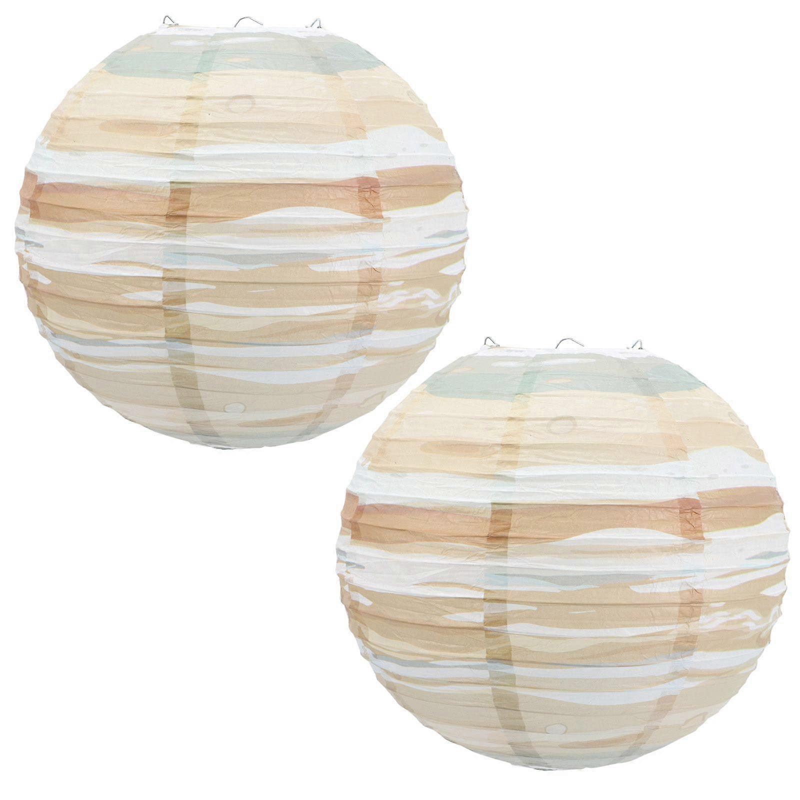 2pcs Foldable Paper Lanterns Hanging Sky Paper Lanterns Party Decorations
