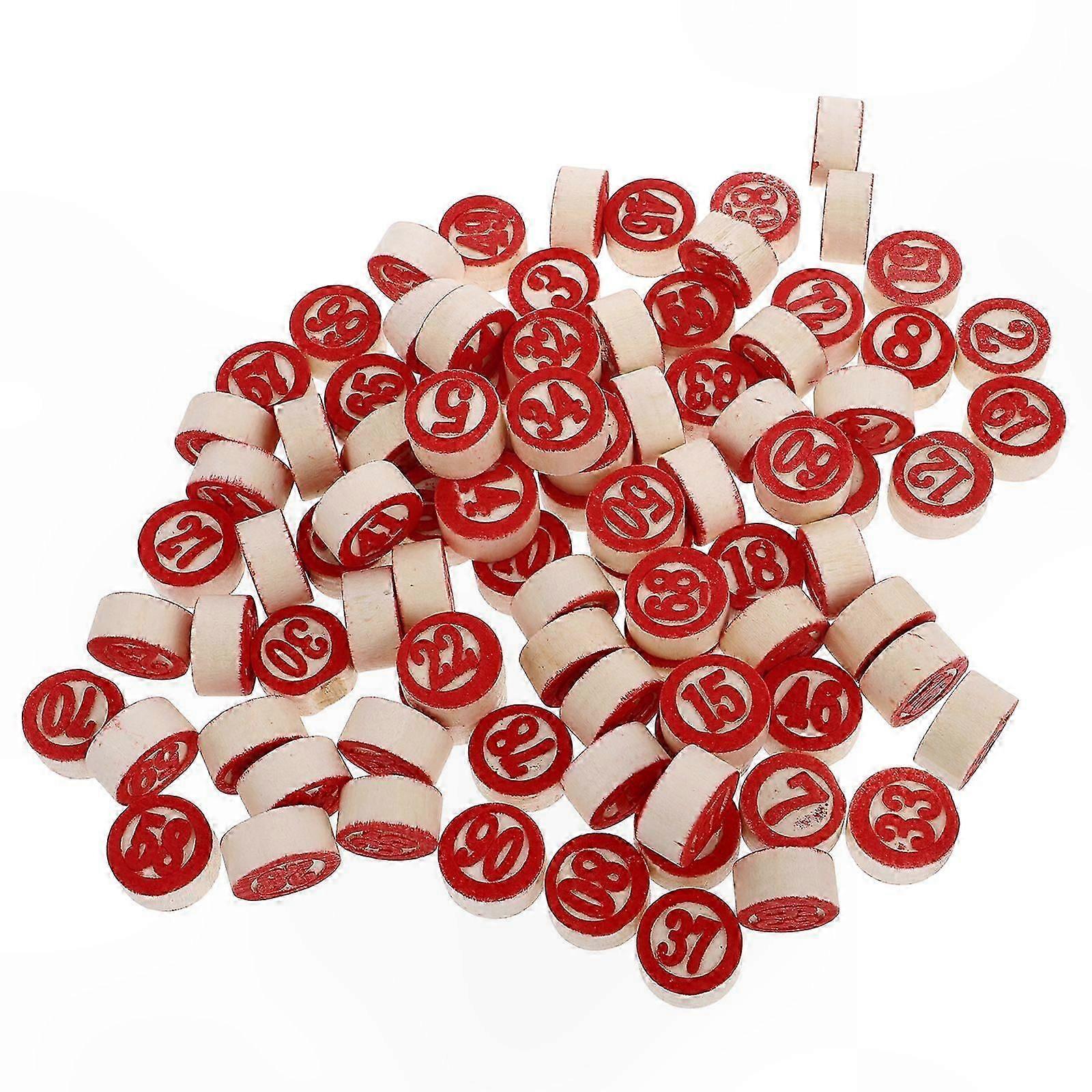 Wooden Number Chess Pieces Set for Board Games Family Logic