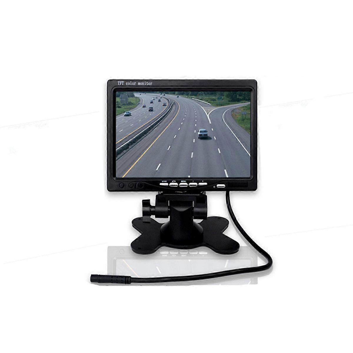 Black Car Headrest Video Monitor with 7 Inch TFT LCD Screen and IR Remote Controller for Car Use