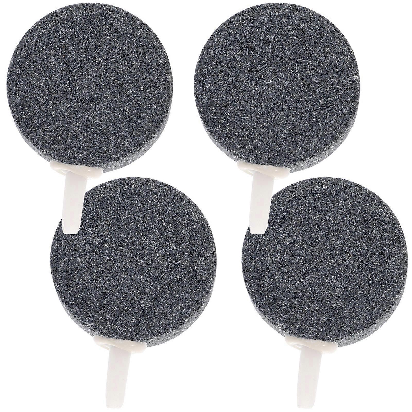 Airstone for Fish Tank 4Pcs Black Round Bubbler Stone for Aquarium Enthusiasts Oxygen Diffuser for Fishkeeping