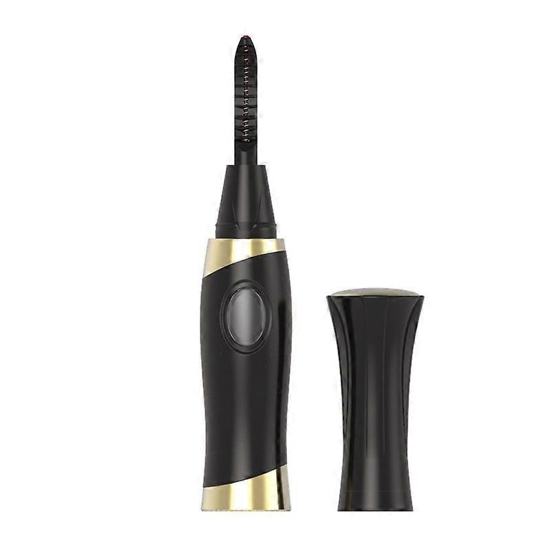 Heated eyelash curler, rechargeable, portable, 2 heat settings(black)