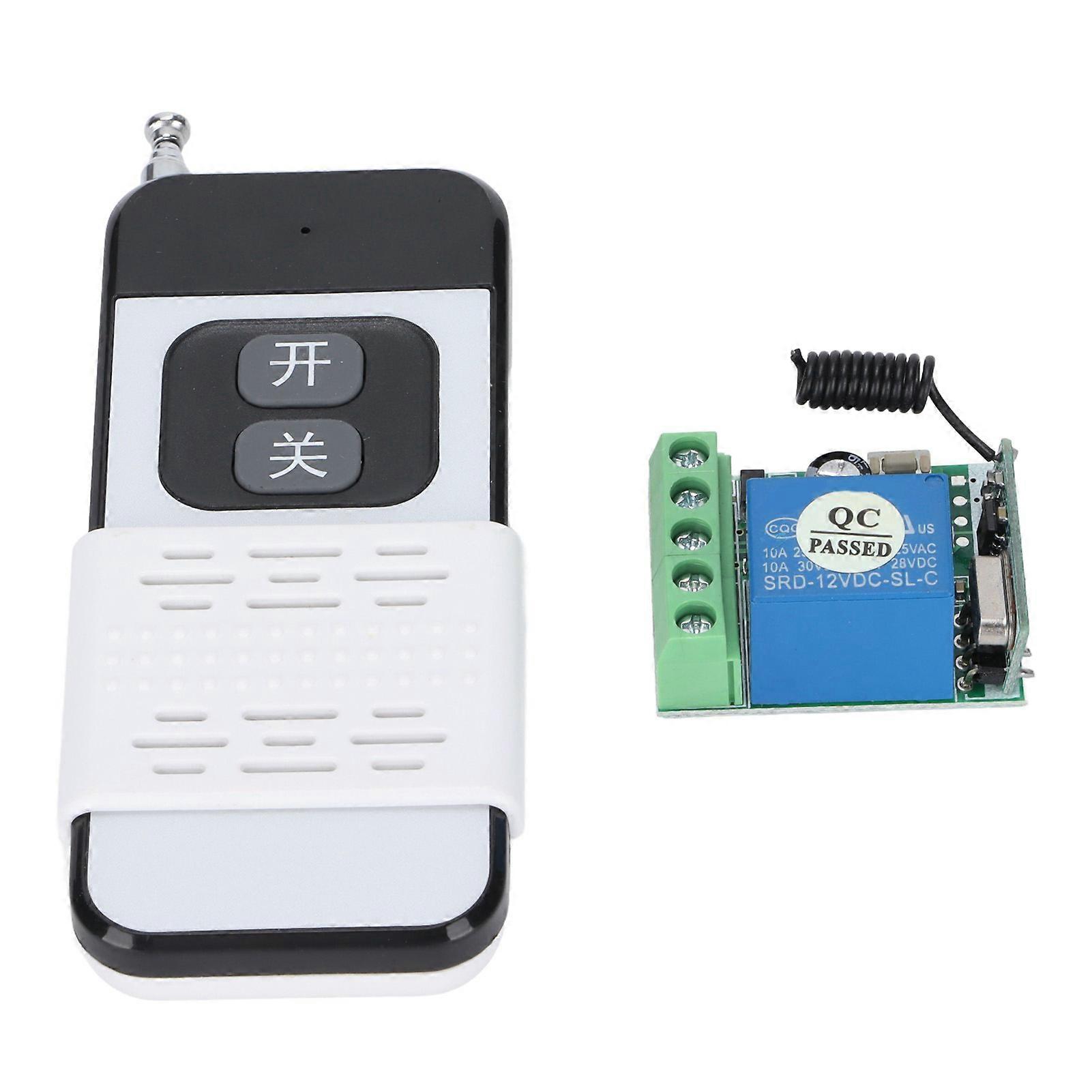 Compact 12V Relay Remote Switch: Dual Button, Wireless Control, Durable ABS Shell