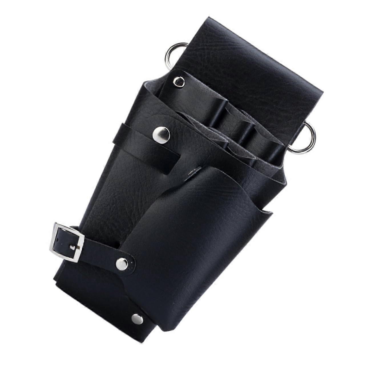Professional Scissor Bag With Adjustable Belt For Salon Scissors And Hair Tools Black Organizer For Barbers And Stylists