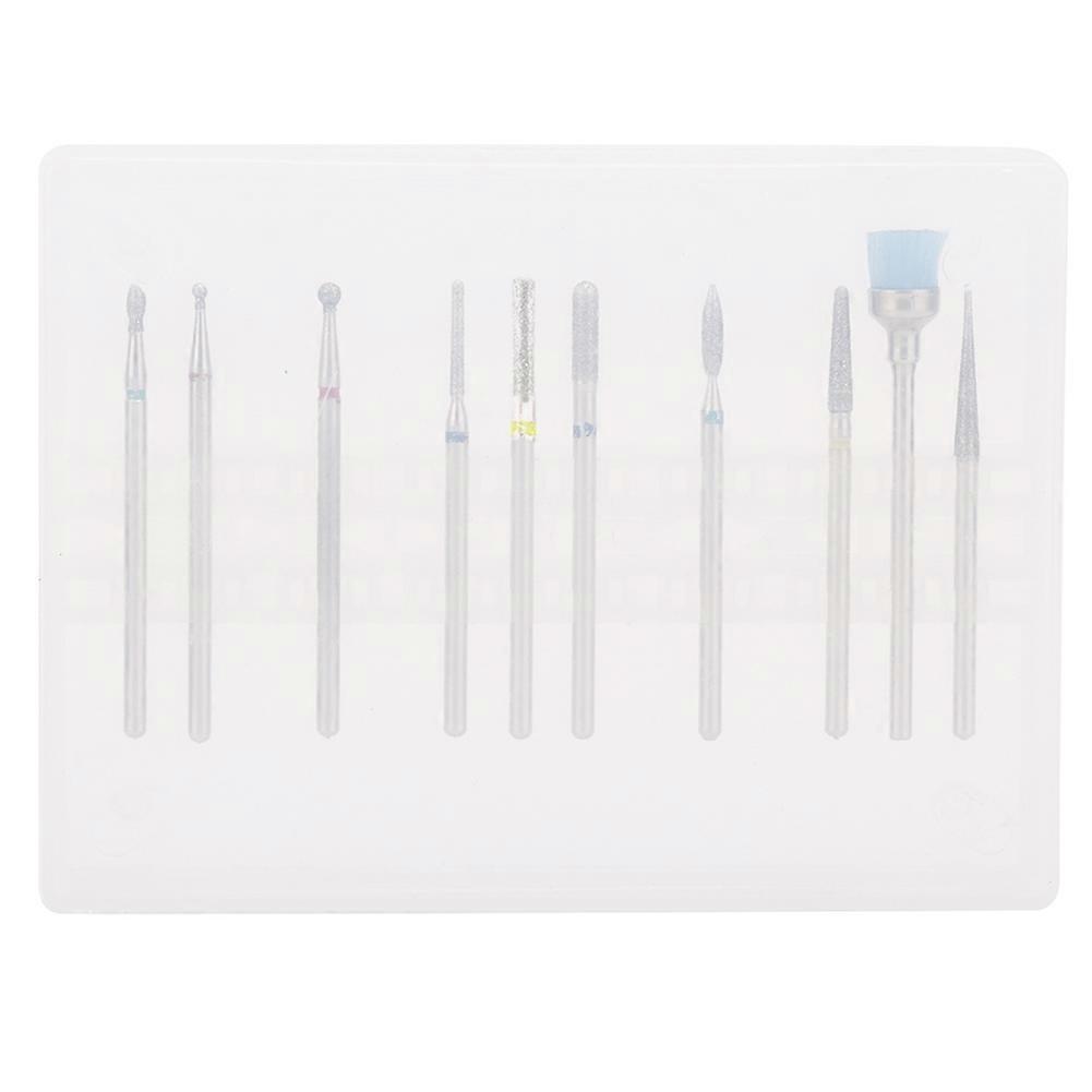 10pcs Electric Nail Drill Bits Set Manicure Pedicure Nail Polishing Machine Accessory