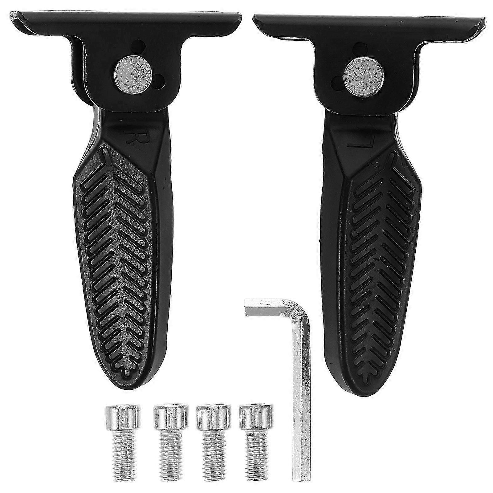 Footpeg Universal μαύρο αλουμίνιο ηλεκτρικά σκούτερ πτυσσόμενα πεντάλ για τους αναβάτες Εμπειρία εξοικονόμησης εργασίας 1 ζευγάρι