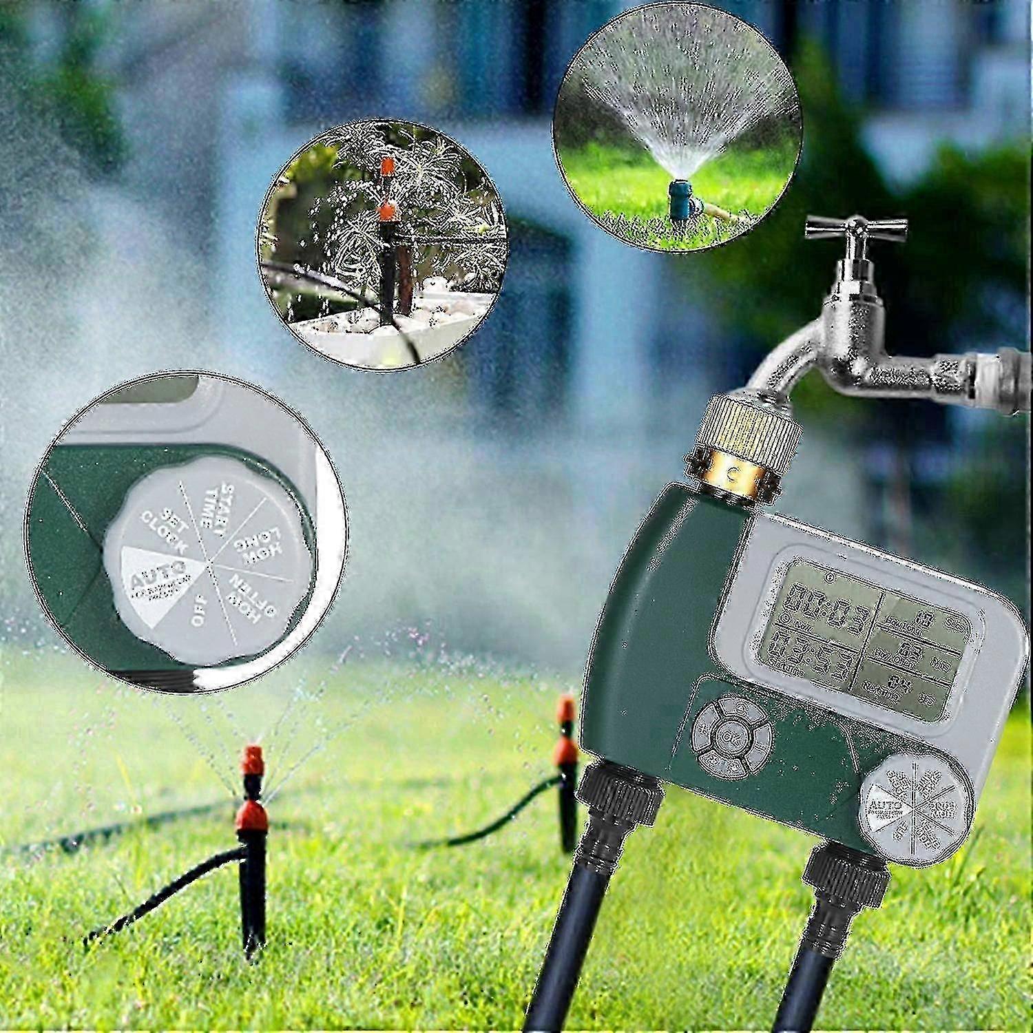 Digital Hose Faucet Timer Outdoor Battery Operated Automatic Watering Sprinkler System Irrigation Controller With 2 Outlet High Quality f54 2025