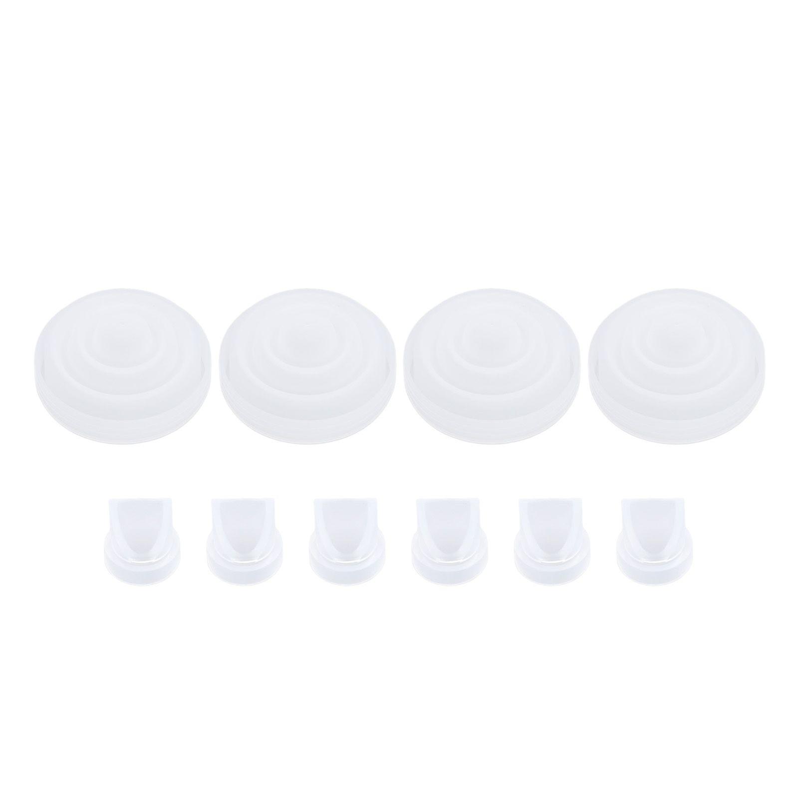 6pcs Duckbill Valves and 4pcs Membrane Prevents Backflow Washable Compatible Breastpumps Parts for M5